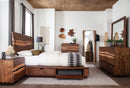 Winslow California King, E.King & Queen Bed Smokey Walnut and Coffee Bean
