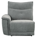 Tesoro Power Double Reclining Sofa w/ Power Headrests in Dark Gray 9509DG-3PWH*