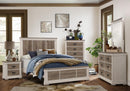 Arcadia Mirror in White & Weathered Gray 1677-6