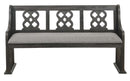 Arasina Bench with Curved Arms in Dark Pewter 5559N-14A