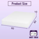 Nasturtium 10" Queen Bamboo Charcoal Infused Memory Foam