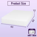 Nasturtium 12" Queen Bamboo Charcoal Infused Memory Foam