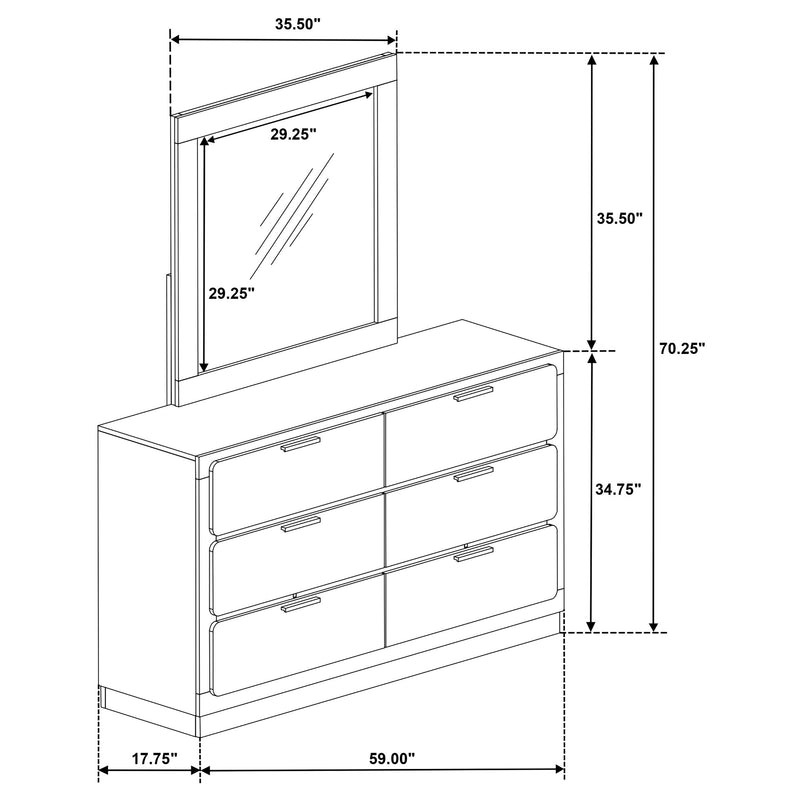 Caraway Dresser With Mirror