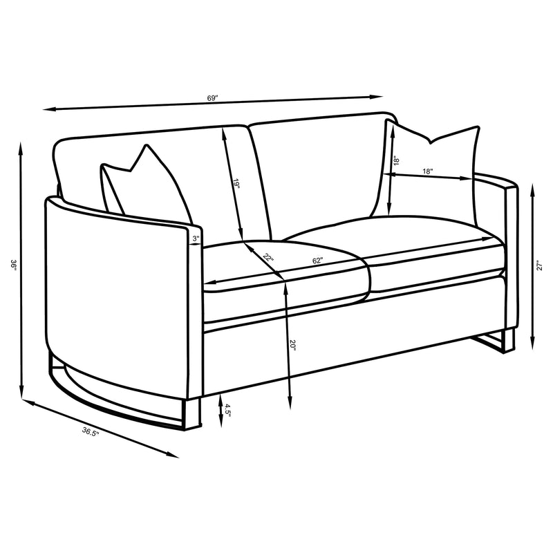 Corliss Stationary Loveseat