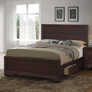 Kauffman California King, Eastren King, & Queen Panel Bed Dark Cocoa