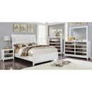 Golva E.King & Queen Bed White & Silver