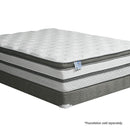 SIDDALEE White/Gray 16" Euro Pillow Top Mattress, Cal.King