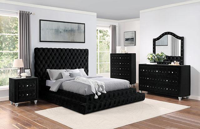 STEFANIA E.King Bed, Black