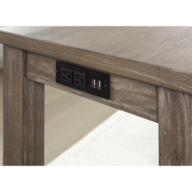 CAERLEON 4 Pc. Counter Ht. Table Set, Wire-brushed Gray