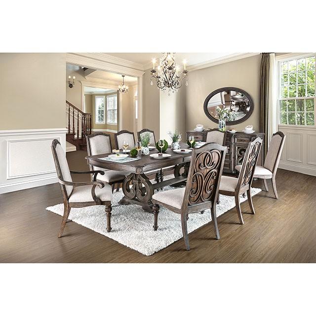 ARCADIA Rustic Natural Tone, Ivory Dining Table