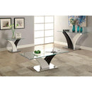 SLOANE White/Dark Gray/Chrome End Table