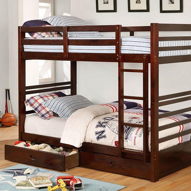 California IV Dark Walnut Twin/Twin Bunk Bed image