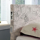 Evans E.King & Cal.King Bed Espressso, White, & Camel