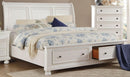 Laurelin Queen Sleigh Platform Storage Bed in White 1714W-1