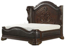 Royal Highlands Queen Upholstered Panel Bed in Rich Cherry 1603-1