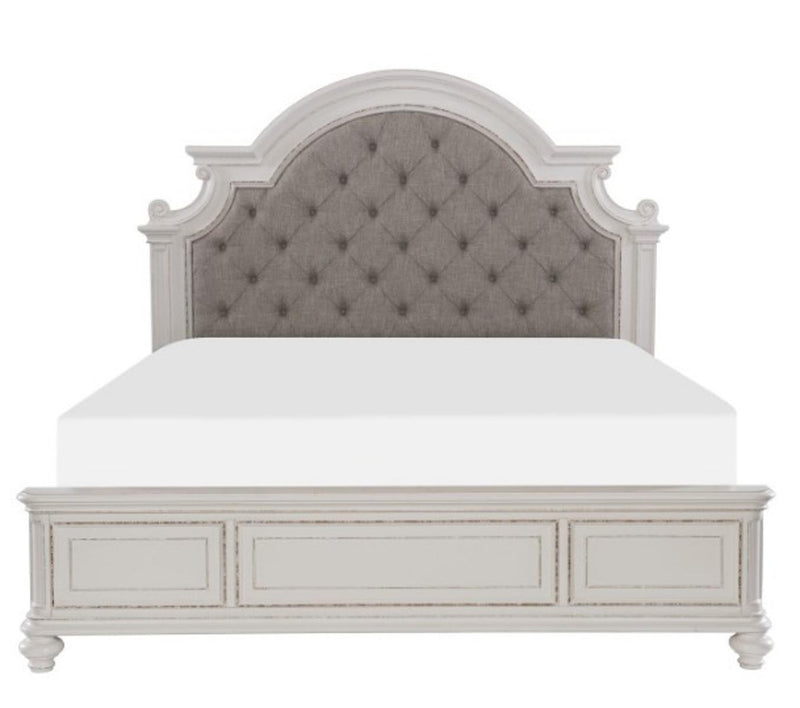 Baylesford Queen Upholstered Panel Bed in Antique White 1624W-1* image