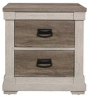 Arcadia Nightstand in White & Weathered Gray 1677-4