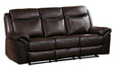 Aram Double Glider Reclining Sofa in Brown 8206BRW-3