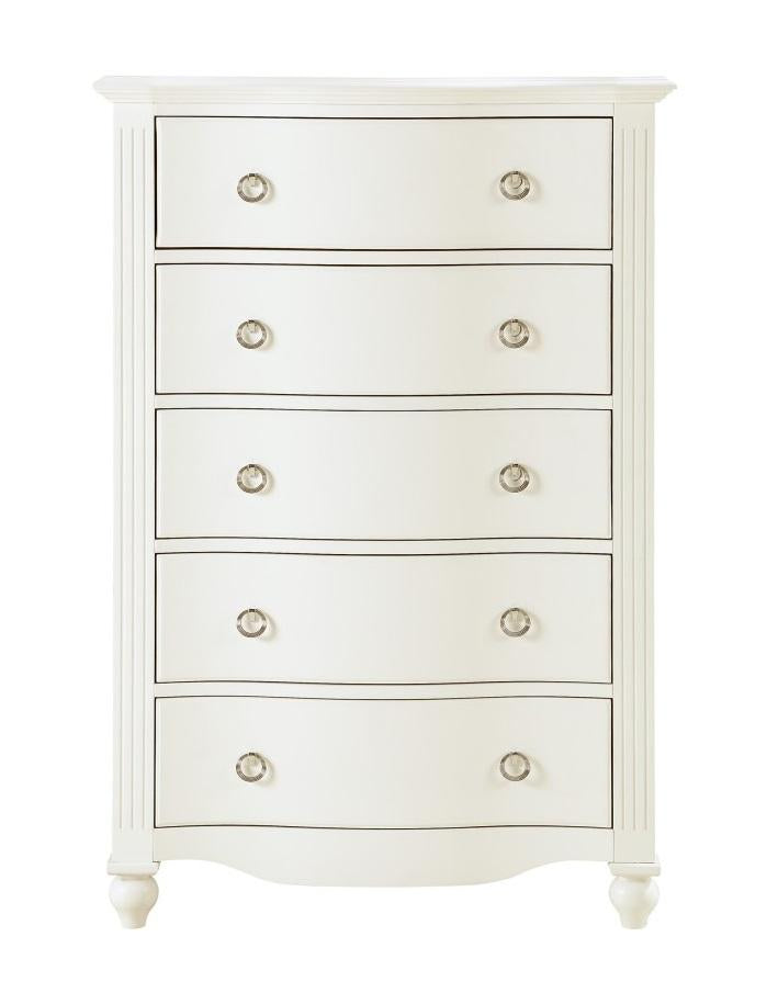 Meghan 5 Drawer Chest in White 2058WH-9 image