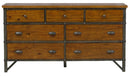 Holverson Dresser in Rustic Brown & Gunmetal 1715-5