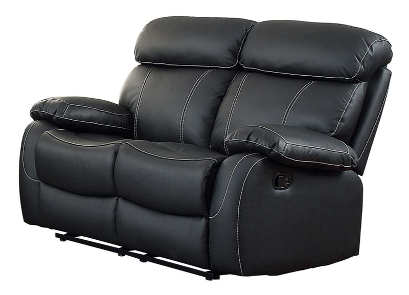 Pendu Double Reclining Loveseat in Black 8326BLK-2 image