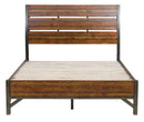 Holverson King Platform Bed in Rustic Brown & Gunmetal 1715K-1EK*