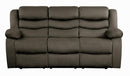 Discus Double Reclining Sofa in Brown 9526BR-3