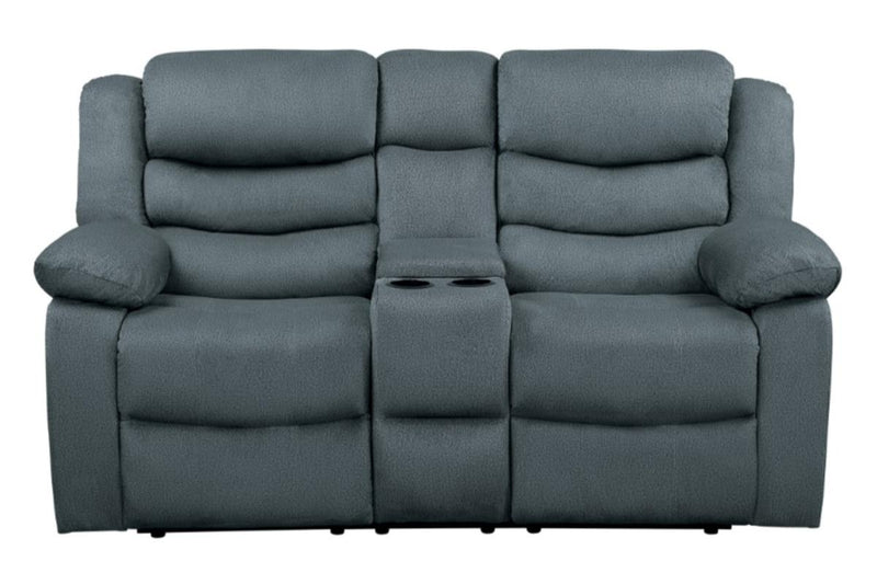 Discus Double Reclining Loveseat in Gray 9526GY-2 image