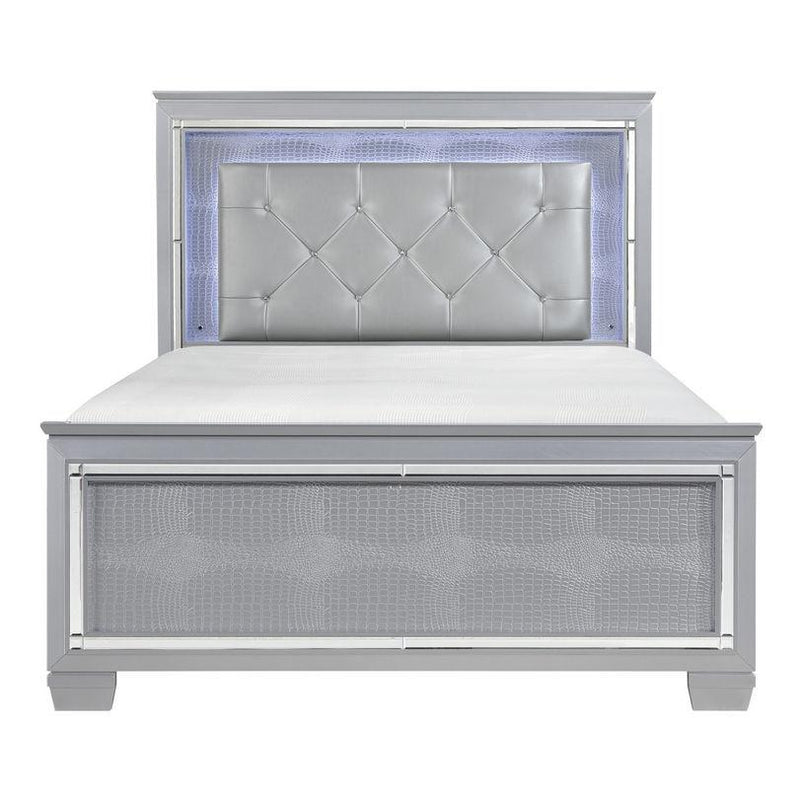 Allura Queen Panel Bed in Silver 1916-1* image