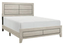 Quinby Queen Panel Bed in Light Brown 1525-1