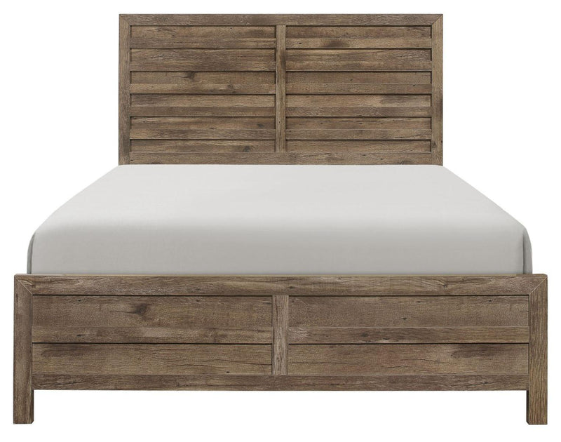 Mandan Queen Panel Bed in Weathered Pine 1910-1*