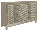 Youth Loudon 6 Drawer Dresser in Champagne Metallic B1515-5