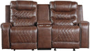 Putnam Double Glider Reclining Loveseat in Brown 9405BR-2