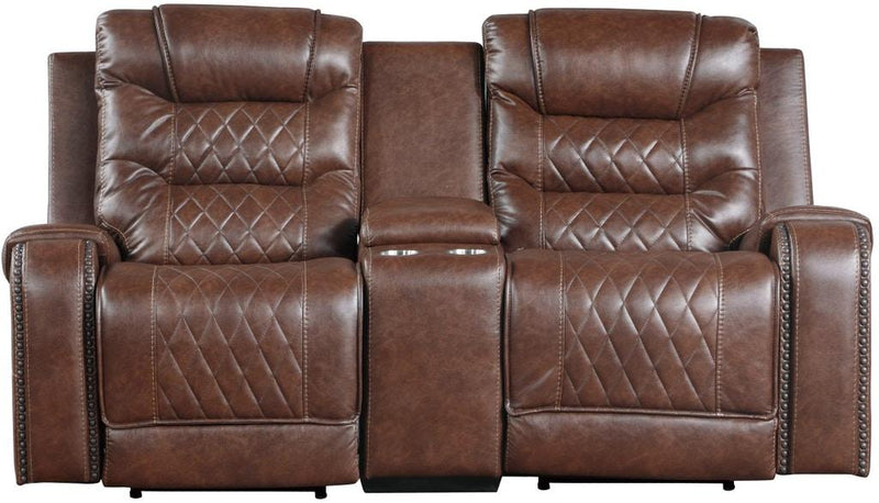 Putnam Power Double Reclining Loveseat in Brown 9405BR-2PW image