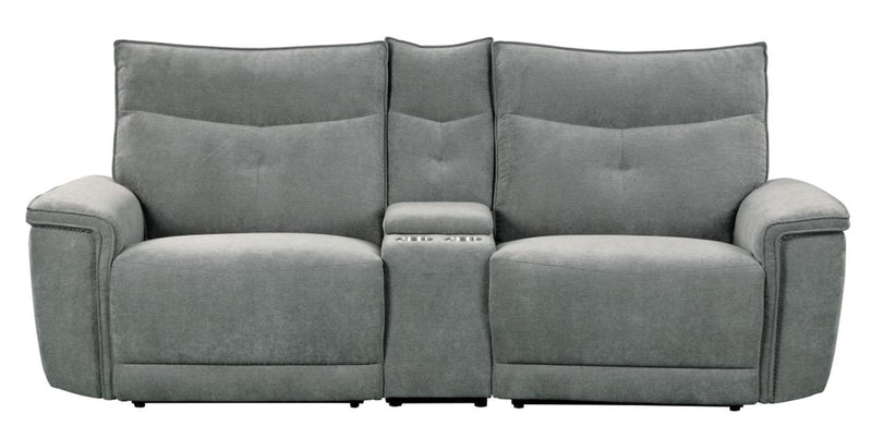 Tesoro Power Double Reclining Loveseat in Dark Gray 9509DG-2CNPWH* image