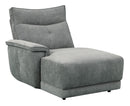 Tesoro Left Side Chaise in Dark Gray 9509DG-5L