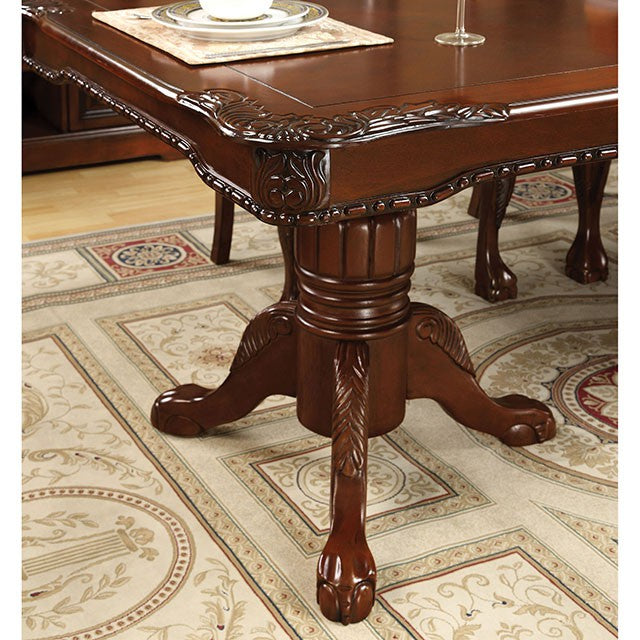 GEORGETOWN Antique Cherry Dining Table w/ Double Pedestals