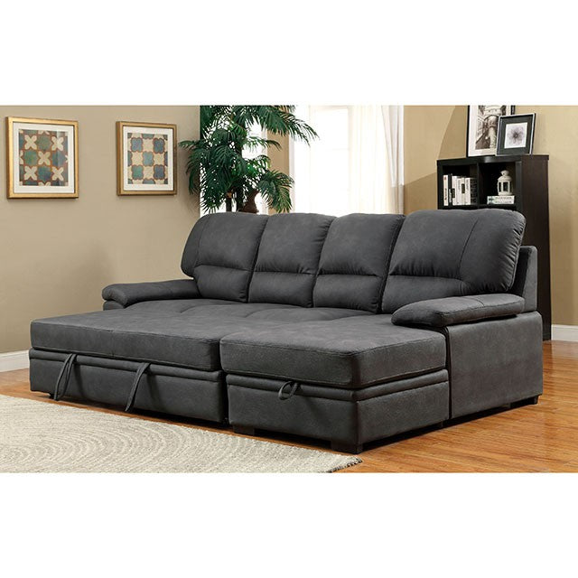 ALCESTER Graphite Sectional w/ Sleeper, Graphite