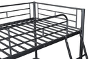 Myles Twin Loft Bed White, Silver & Black